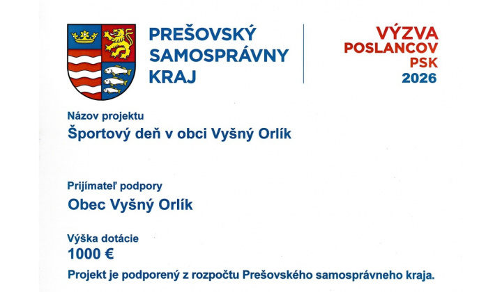 Dotácia PSK - športový deň