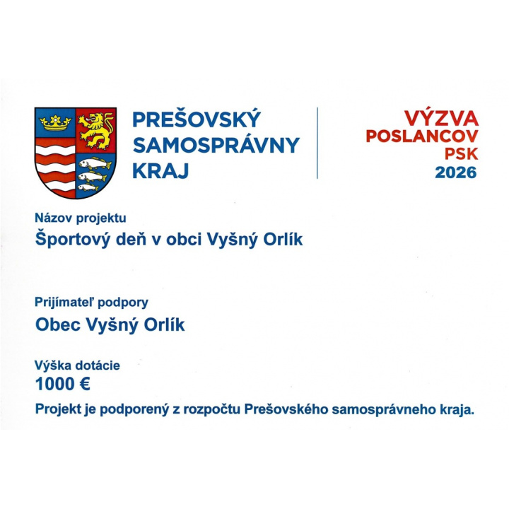 Dotácia PSK - športový deň